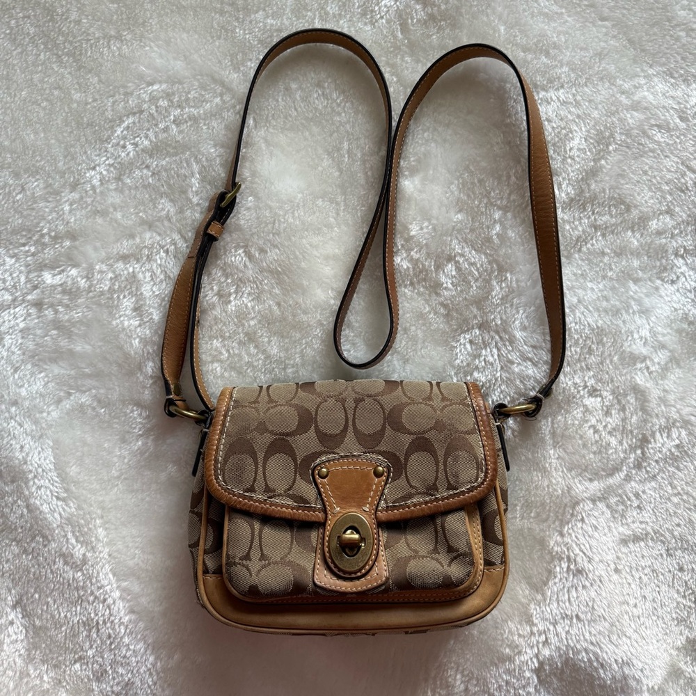 Coach Brown Tan Crossbody Bag